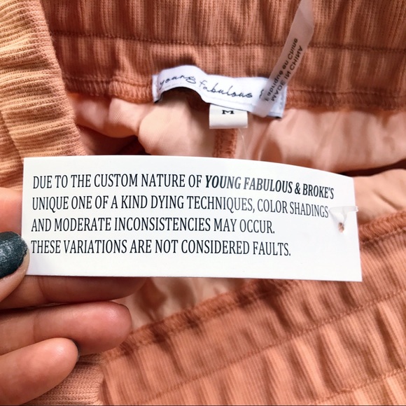 🆕 YOUNG FABULOUS & BROKE 'ODIN' PANTS IN SALMON - Picture 9 of 12